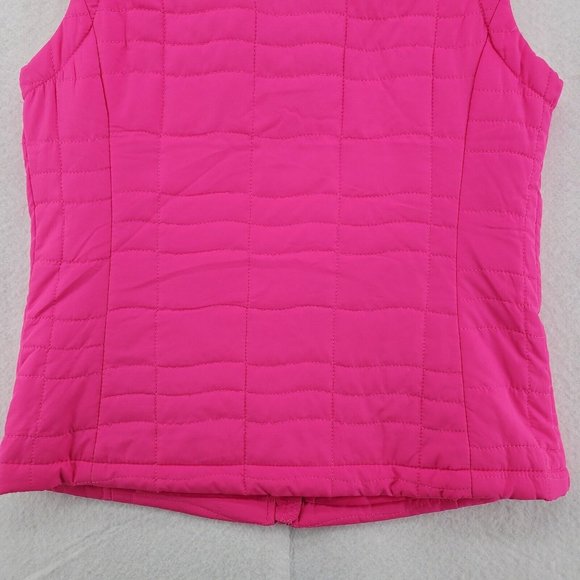 EXERTEK Vest Women's Full Zip Quilted Pockets Polyester Bright Pink Size Small - Picture 9 of 12